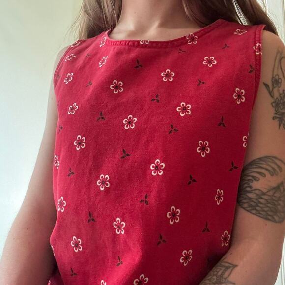 Vintage A.M.I. Red Bandana Cotton Shift Dress Small Summer Vacation - Picture 3 of 3
